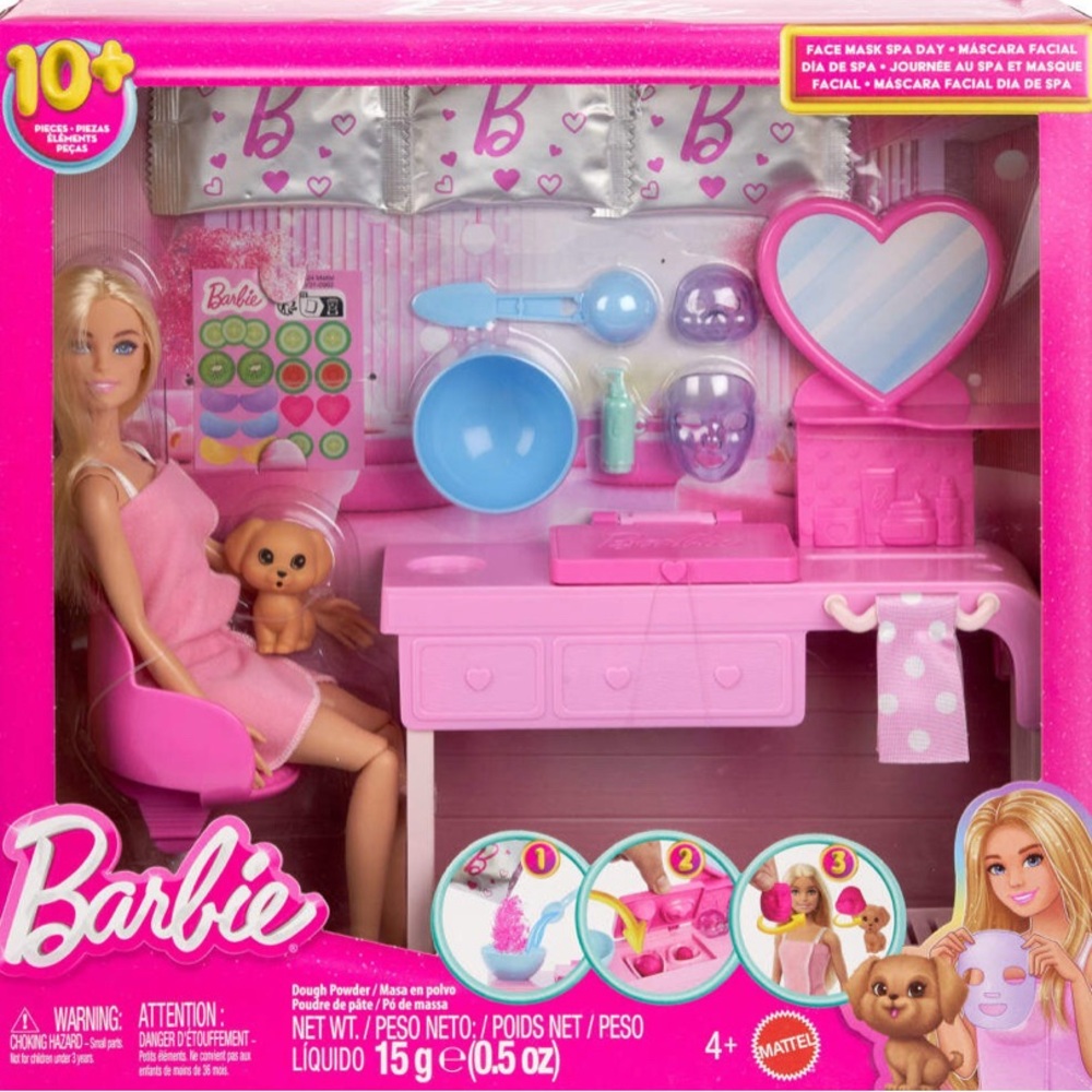 Barbie Pink Spa Set with Doll and Accessories